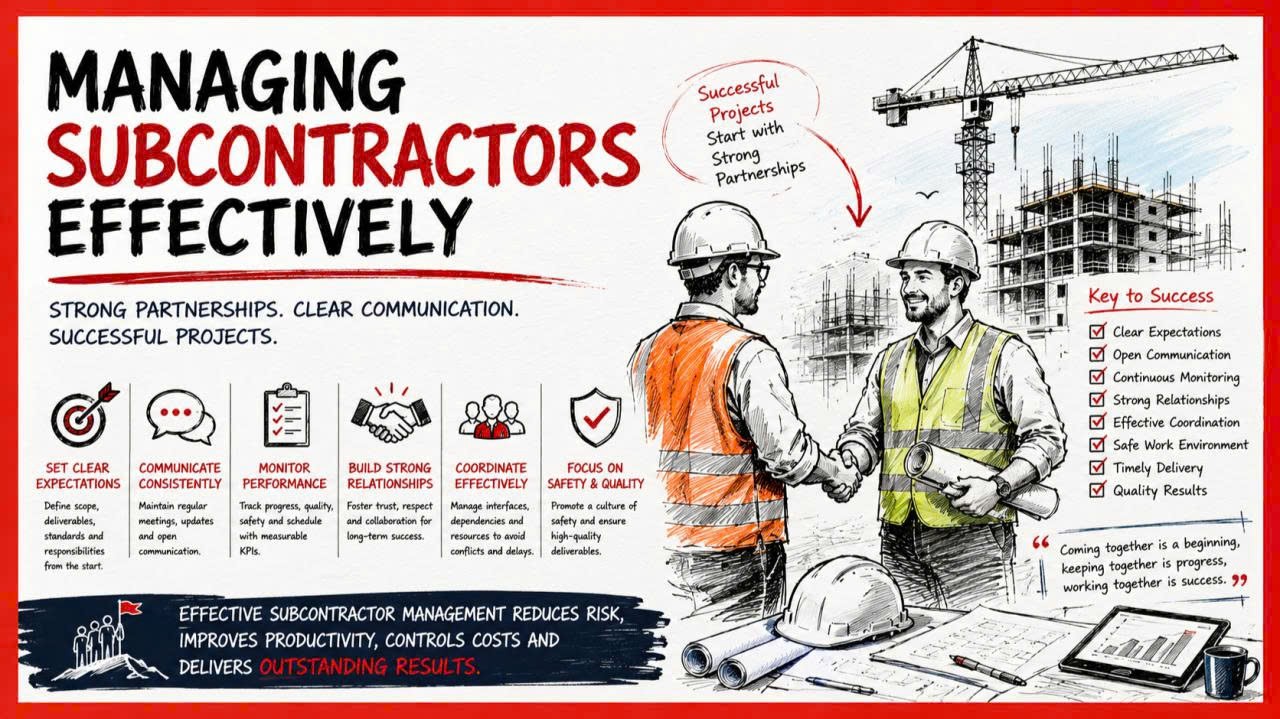 Quản lý nhà thầu phụ hiệu quả: quan hệ đối tác, giao tiếp rõ ràng và dự án thành công